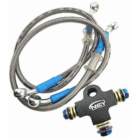 Raccord de durite de frein moto CNC 3D, connecteur à trois voies, vis banjo M101,25 mm pour système de freinage double Honda, Yamaha, Kawasaki - kits noirs