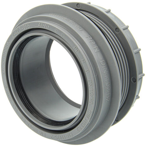 Raccord de fixation par vissage DN 90, gris, raccord de tuyau pour réservoir