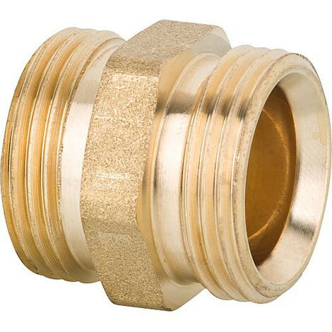 Raccord de jonction passage filetage male filetage male euroc"ne euroc"ne laiton poli