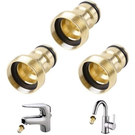 Raccord de lavabo tout cuivre, robinet de lavabo, tuyau d'arrosage pour lave-auto, raccord en cuivre pour machine à laver, adaptateur d'arrivée d'eau