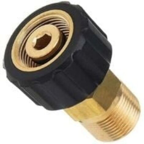 Raccord de Nettoyeur Haute Pression, M22 x 15 mm Filetage Femelle à M22 x 14 mm Filetage Mâle Raccord Rapide Nettoyeur Haute Pression Adaptateur Pièces