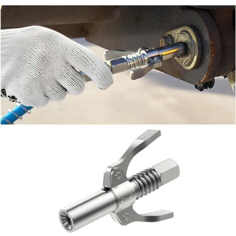 Raccord de pistolet à graisse, le pistolet à graisse s'adapte à tous les pistolets de 10 000 psi, embout de pistolet à graisse robuste à dégagement rapide, pour tous les types de pistolets