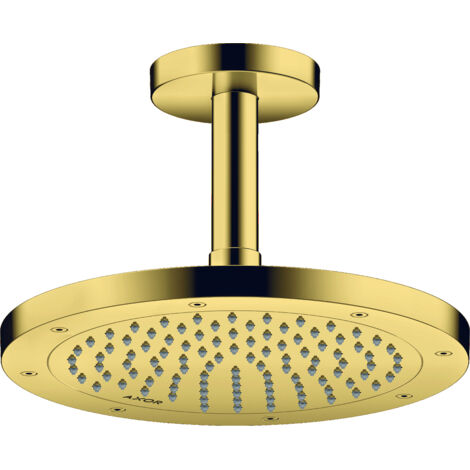 Raccord de plafond AXOR SHOWERSOLUTIONS 100 mm, finition or poli