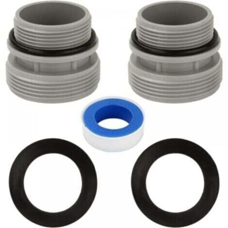 Raccord de Pompe à Piscine 4560 2 Pièces Connecteur Tuyau 40 mm à 1 1/2 Pouces Compatible Intex et Coleman