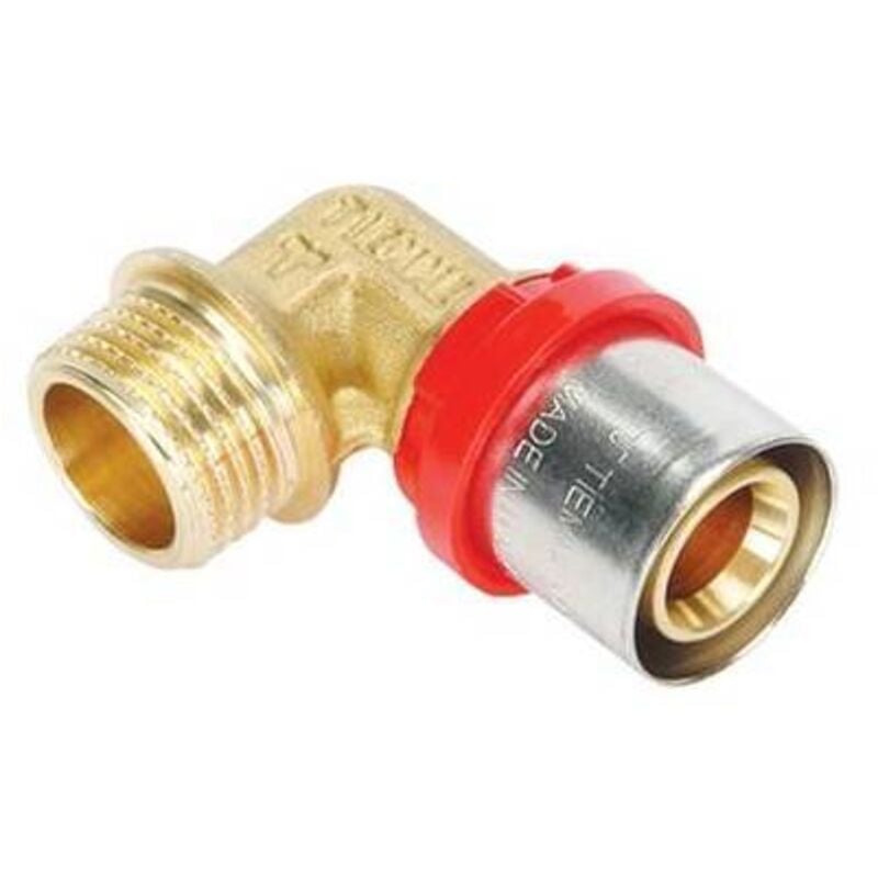 Raccord de presse incurvé mâle compact pour multicouche