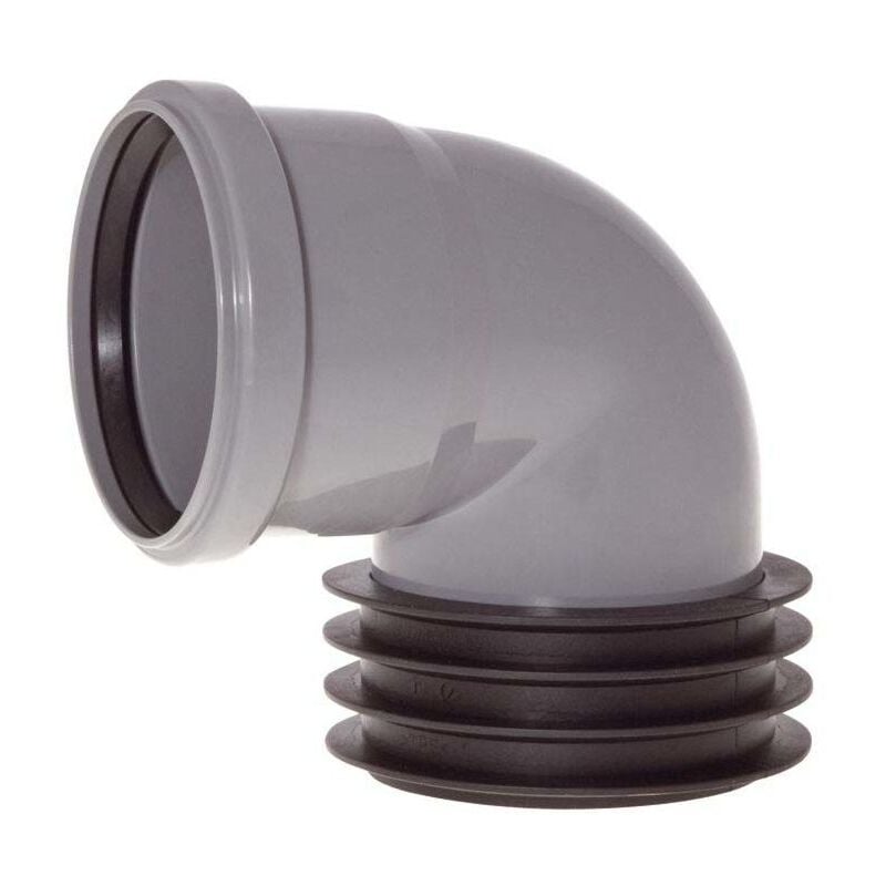 Prise enfichable coudée Airfit 112110WS dn 110 x 110, grise