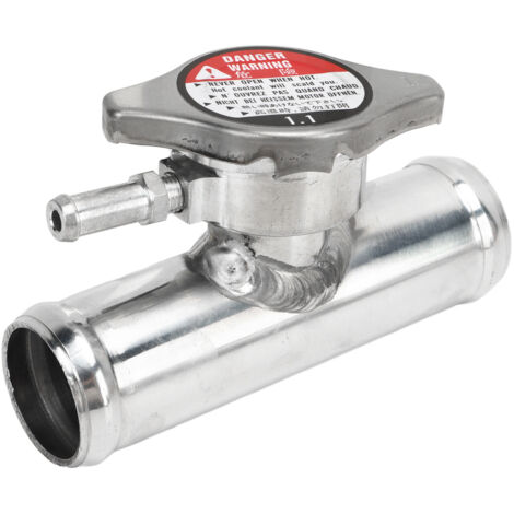 Raccord de remplissage pour radiateur avec bouchon 16 PSI, diamètre extérieur 32 mm (1-1/4 pouces), en aluminium T6061, surface polie, pour voitures