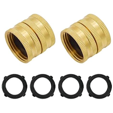 Raccord de robinet double femelle-femelle, tuyau d'eau double 1 x 1,1 pouce