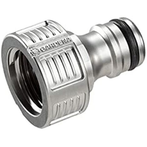 Gardena – Raccord de robinet 1824050 20,96 mm (1/2') – Filetage extérieur – Connecteur en métal résistant au gel – Remplissage sans éclaboussures - X814001