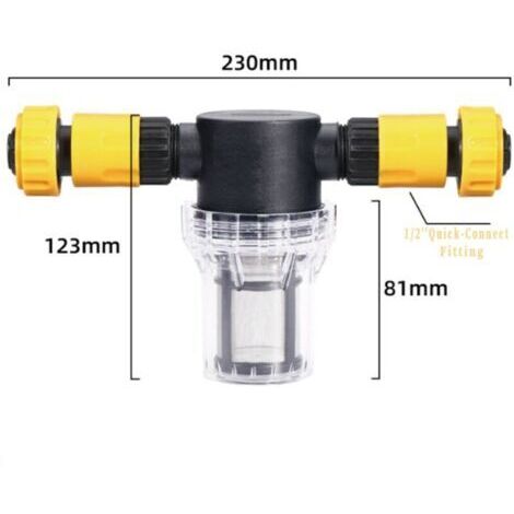 Raccord de robinet pour réservoirs d'eau de 1000 litres avec filtre 3/4" et connecteur de tuyau d'arrosage 1/2" pour récupérateurs d'eau de pluie.