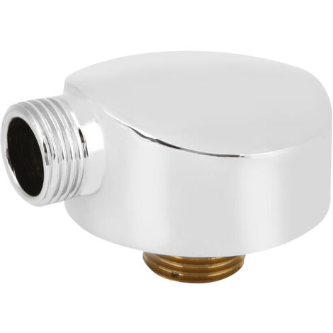 Raccord de sortie de flexible de douche rond en laiton G1/2 - Accessoires de douche pour salle de bain