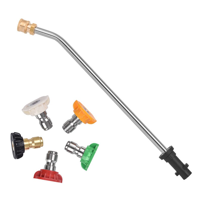 Raccord de transfert de pistolet à eau haute pression, lave - auto cinq couleurs buse mousse pot accessoires raccord rapide