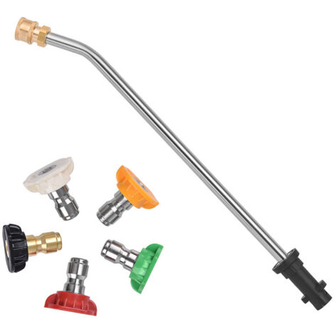 Raccord de transfert de pistolet à eau haute pression, lave - auto cinq couleurs buse mousse pot accessoires raccord rapide
