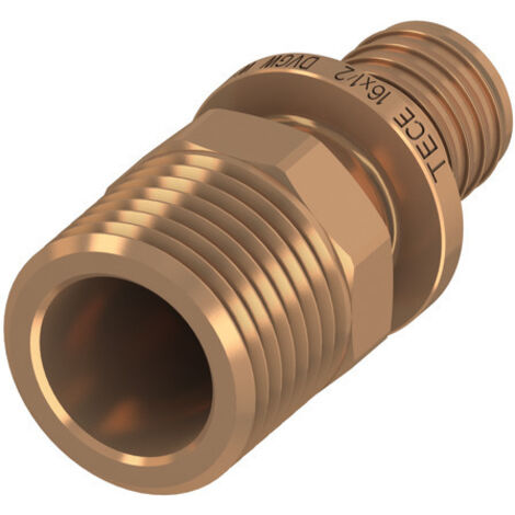 Raccord de transition TECEflex en laiton rouge d= 20 mm x 1/2 AG