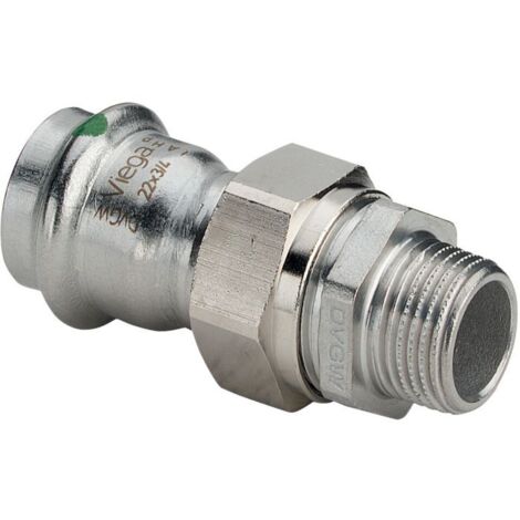 Raccord de transition VIEGA AG Sanpress Inox en acier inoxydable 28 mm x 3/4"