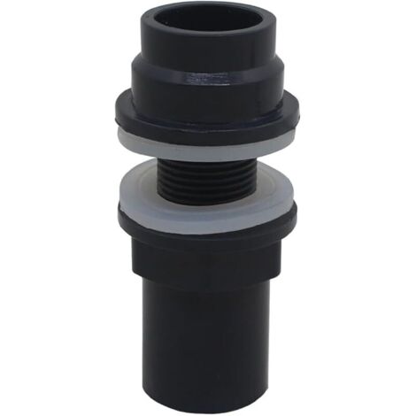 Raccord de traversée de paroi en PVC, 32mm Diamètre intérieur, Connexion murale, 5cm x 5cm x 10cm, Noir
