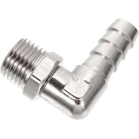 Raccord De Tuyau D'air Coudé à 90° En Acier Nickelé 1/4, Connecteur Rapide Pneumatique Pour Compresseur Air, Résistant Haute Température Accessoires Compresseurs Air -