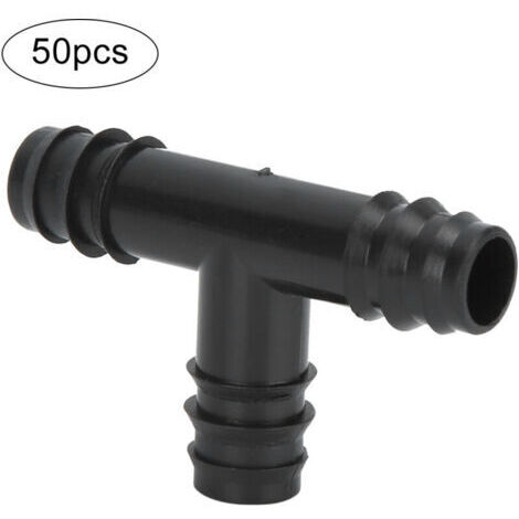 Raccord de Tuyau d'Arrosage 3 Voies en PP pour Système d'Irrigation de Jardin, 16mm, 50 Pièces