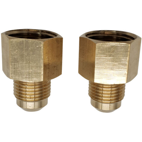 Raccord de tuyau d'arrosage en laiton évasé 3/8" x filetage NPT 1/2", adaptateur de raccordement pour chauffe-gaz