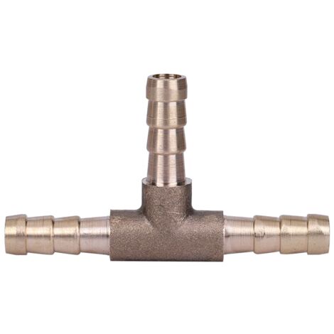 Raccord de tuyau de carburant Zoternen en laiton à 3 voies de type T, 6 mm, pour diesel et air comprimé