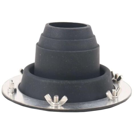 Raccord de tuyau de cheminée en silicone 4,5-10 cm – Résistant aux UV et à 280°C – Pour poêles à bois en tente – Noir
