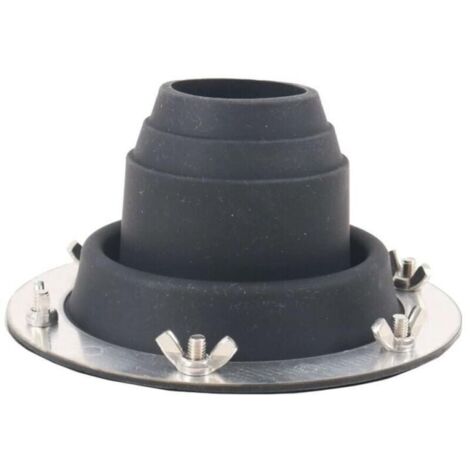 Raccord de tuyau de cheminée en silicone 4,5-10 cm – Résistant aux UV et à 280°C – Pour poêles à bois en tente – Noir
