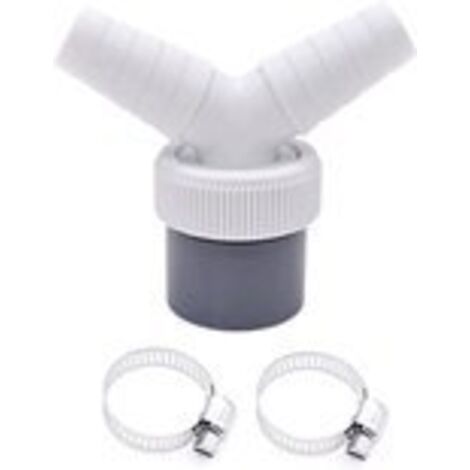 Raccord de tuyau de vidange 2 en 1 pour lave-vaisselle et lave-linge, adaptateur de raccordement de tuyau en Y à 2 voies.