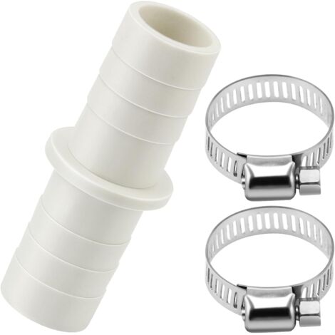 Raccord de tuyau de vidange pour machine à laver, sèche-linge ou lave-vaisselle, raccord de tuyau pour tuyau d'évacuation et rallonge de tuyau d'évacuation, y compris 2 colliers de serrage en