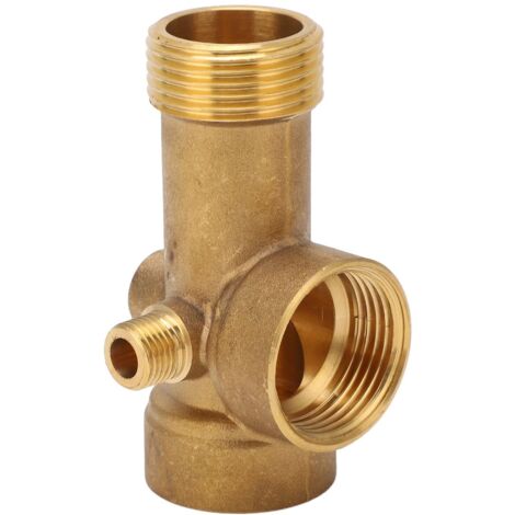 Raccord de Tuyau en Laiton 5 Voies, Filetage G1/4 G1, Connecteur de Joint pour Eau Gaz, 90mm, Cuisine Salle de Bain