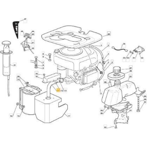 RACCORD DE TUYAU. F72 B&S 13 CV (03/04) ORIGINAL STIGA - 118738225/0