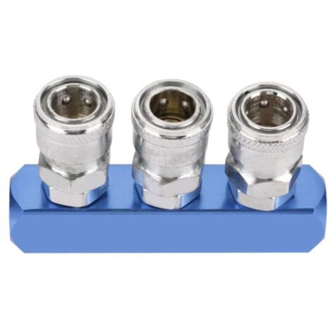 Raccord de tuyau pneumatique droit de 12 mm, raccord rapide pour tuyau d'air PT1/4 pouce (3 voies)