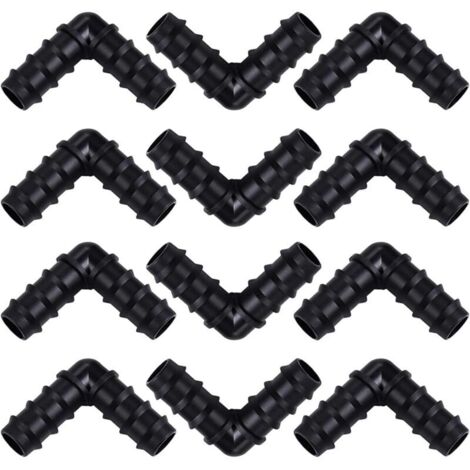 Raccord de tuyau pour système d'irrigation de 16 mm (coude), 20 pièces