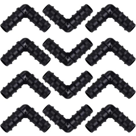 Raccord de tuyau pour système d'irrigation de 16 mm (coude), 20 pièces