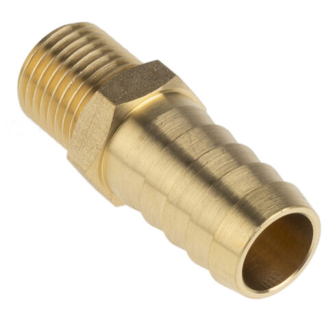 Raccord de tuyau souple RS PRO Droit, G 1/4" mâle Laiton ( Prix pour Paquet de 2 )