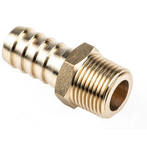 Raccord de tuyau souple RS PRO Droit, G 3/8" mâle Laiton ( Prix pour Paquet de 2 )