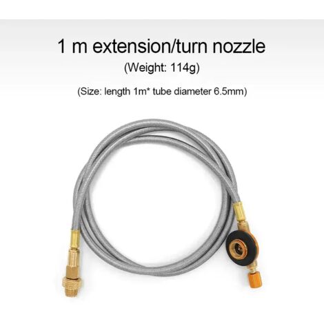 Raccord de valve de remplissage de gaz pour réchaud de camping extérieur, tuyau d'extension, tube, raccord de réservoir de gaz, adaptateur de bouteille de gaz, réchauds de cuisine portables