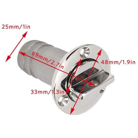 Raccord de ventilation en acier inoxydable moulé 316, sortie d'eau, orifice de remplissage d'huile, vanne de vidange, quincaillerie marine, accessoires de yacht, petit orifice de remplissage d'huile d