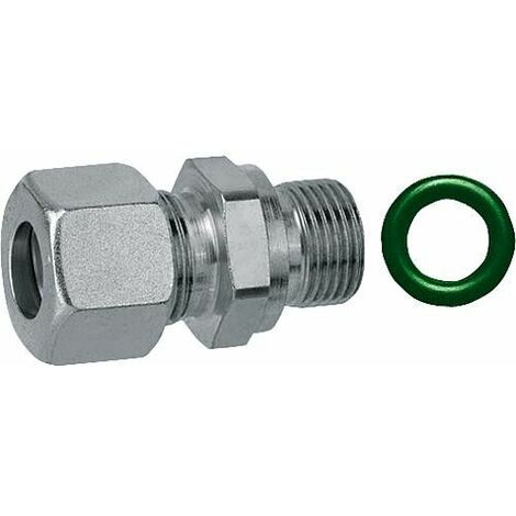 Raccord de vissage en inox G 3/8 cyl. x 8 mm joint special inclus