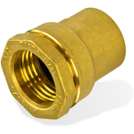 Raccord DECA droit femelle 1"1/2 (40/49) laiton pour tube PE Ø50 - Sferaco