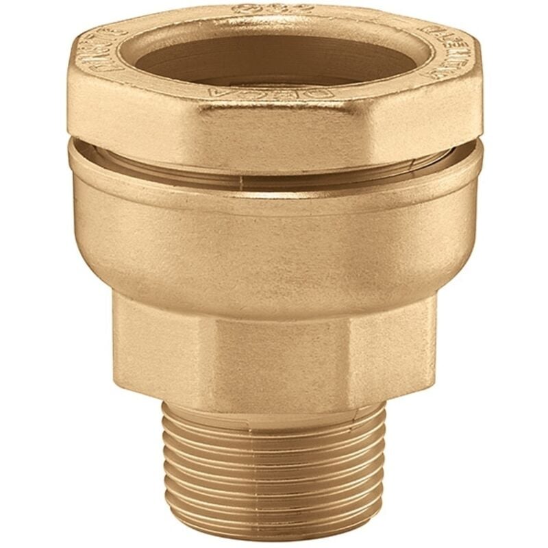 Raccord deca droit mâle réduit 1'1/4 (33/42) laiton pour tube pe Ø50 Sferaco