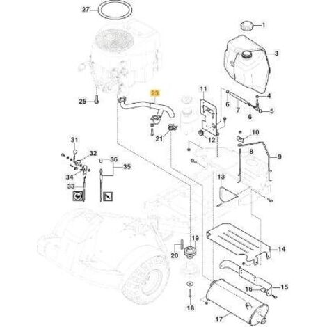 RACCORD D'ÉCHAPPEMENT POUR STIGA VTWIN ORIGINAL STIGA - 387869535/0