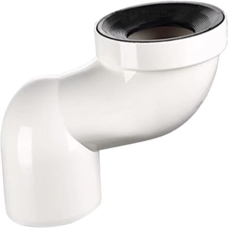 Raccord déporté pour WC – 12,5 cm – Joint caoutchouc intégré – Pour drain 110 mm – Corrige les désaxages – Installation facile sans outil spécial – Réparation plomberie DIY