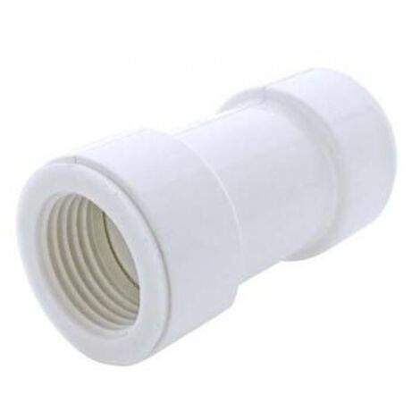 Raccord d'évacuation PVC 20 mm – Manchon stabilisé UV – Résistant aux chocs – Compatible chaudières à gaz – Joint torique inclus – Vecamco