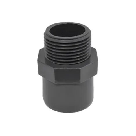 Raccord d'évacuation PVC – Embout pression à visser 15x21 – Femelle 20 mm mâle 25 mm – Pression max 16 bar – Conforme norme EN 1452