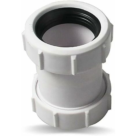 Raccord d'évacuation PVC,Raccord droit en PVC 40 mm 1/2 raccord de compression pour vidange de baignoire (lot de 1)