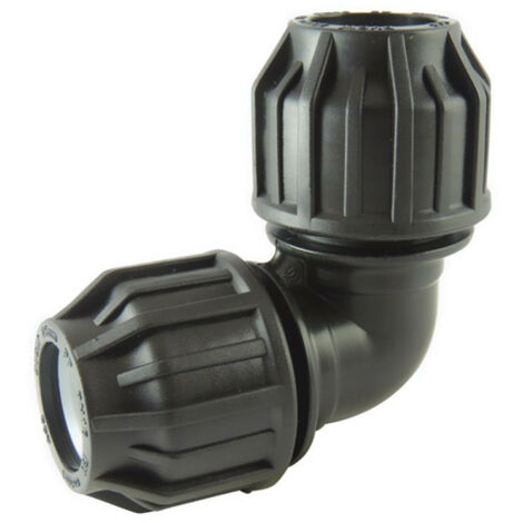 Raccord diametre 32 coude 90 polypropylène à compression pour tube PE - jardiboutique
