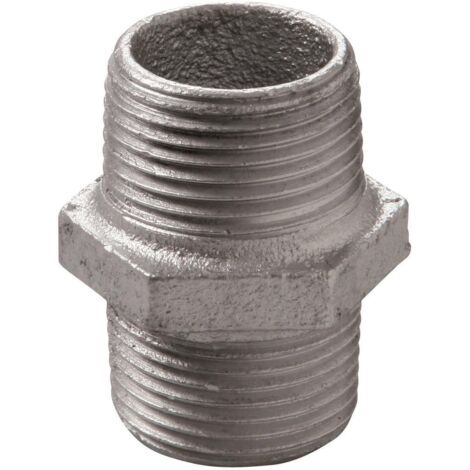 Raccord double en fonte trempée n° 280 zingué 3/4"