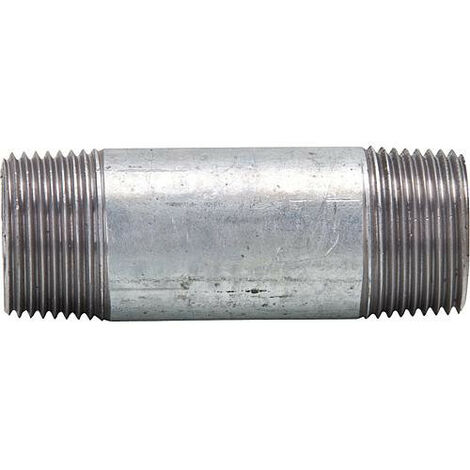 raccord double filete, galvanise 2", 80 mm mâle/mâle