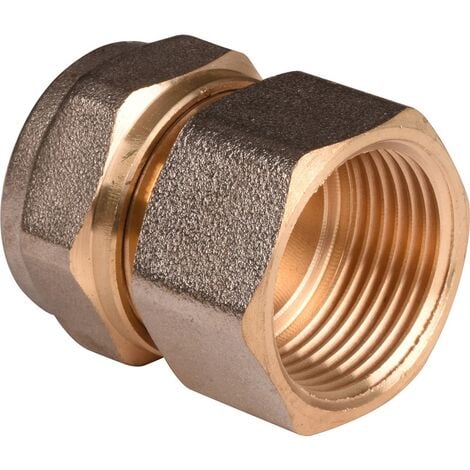 FIXOCONNECT Raccord droit à visser pour tube Multicouche Ø16-F15/21 - CHROME