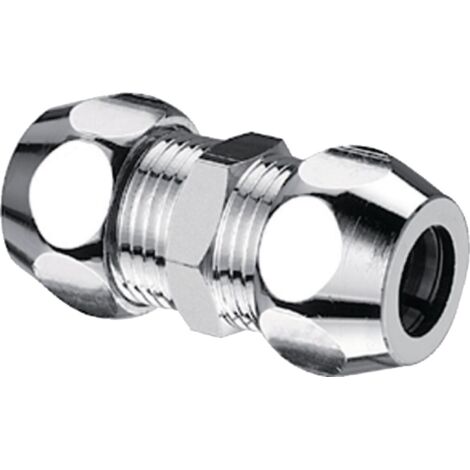 Raccord droit à double vissage 3/8 pouce AG x 3/8 pouce AG, d:10, chromé